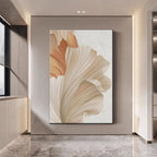 Abstract wall art in a modern interior setting