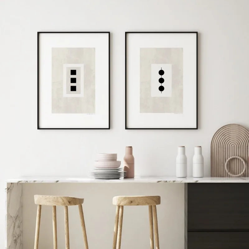 Minimalist Geometric Abstract Black White Wall Art Fine Art Canvas Prints Pictures For Living Room Dining Room Art For Contemporary Interior Decor 2025