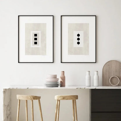 Minimalist Geometric Abstract Black White Wall Art Fine Art Canvas Prints Pictures For Living Room Dining Room Art For Contemporary Interior Decor 2025