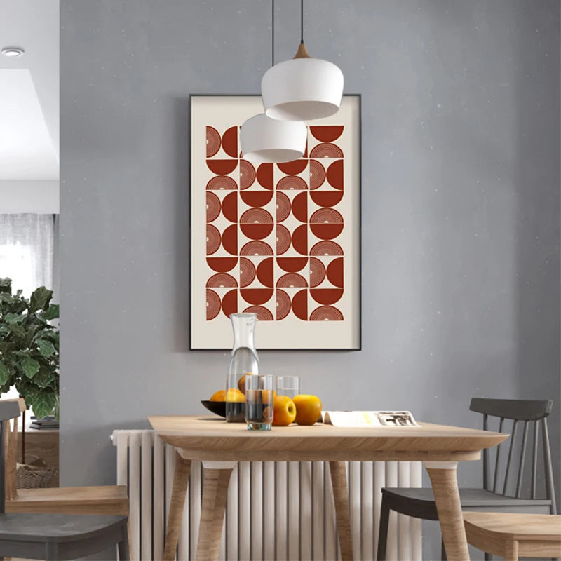 Minimalist Geometric Sun Moon Wall Art Fine Art Canvas Prints Modern Abstract Poster Pictures For Living Room Dining Room Art Decoration