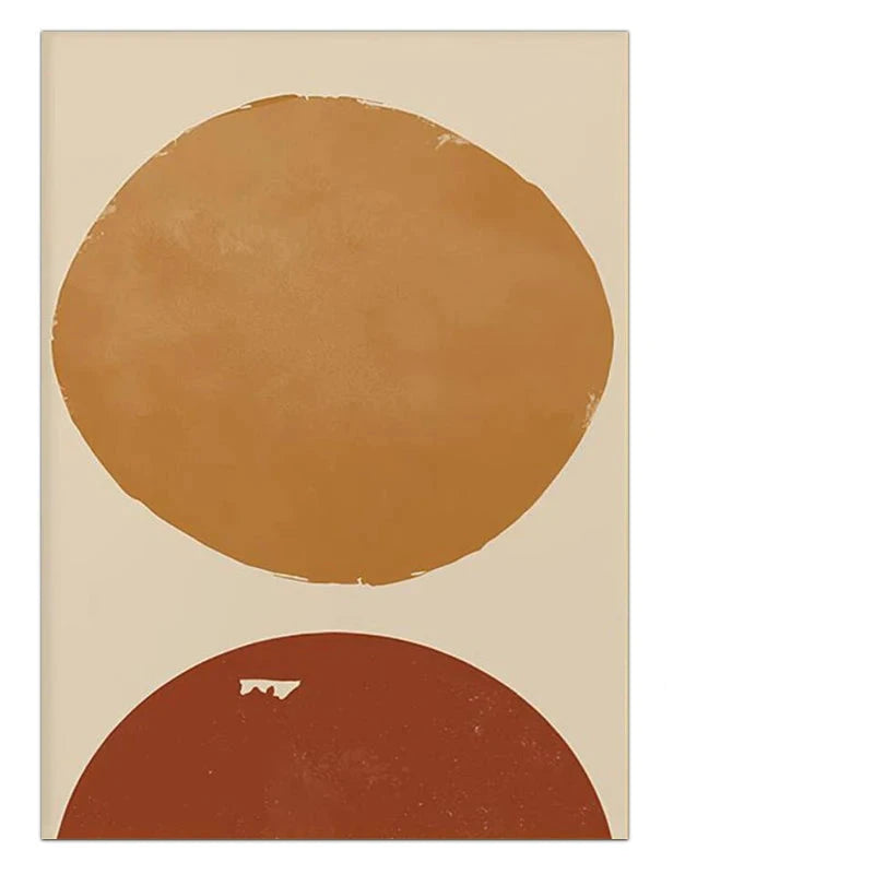 Minimalist Geometric Sun Moon Wall Art Fine Art Canvas Prints Modern Abstract Poster Pictures For Living Room Dining Room Art Decoration