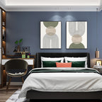 Minimalist Green Beige Neutral Shades Abstract Botanical Wall Art Fine Art Canvas Prints Pictures For Modern Apartment Living Room