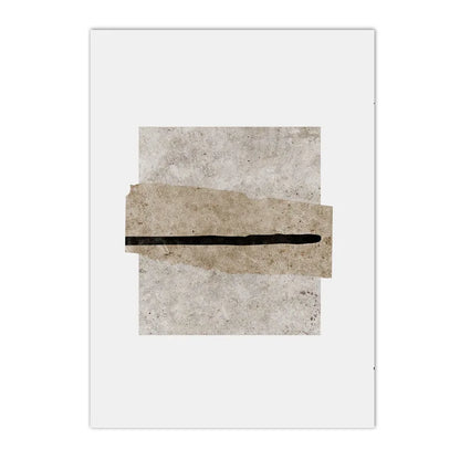 Abstract art piece with geometric shapes on a white background