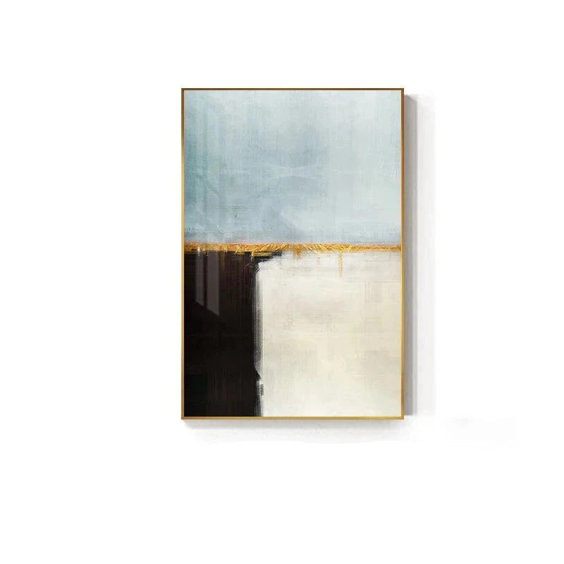 Minimalist Grey Blue Color Block Abstract Wall Art Fine Art Canvas Prints Posters Pictures For Modern Living Room Contemporary Home Decor 2024