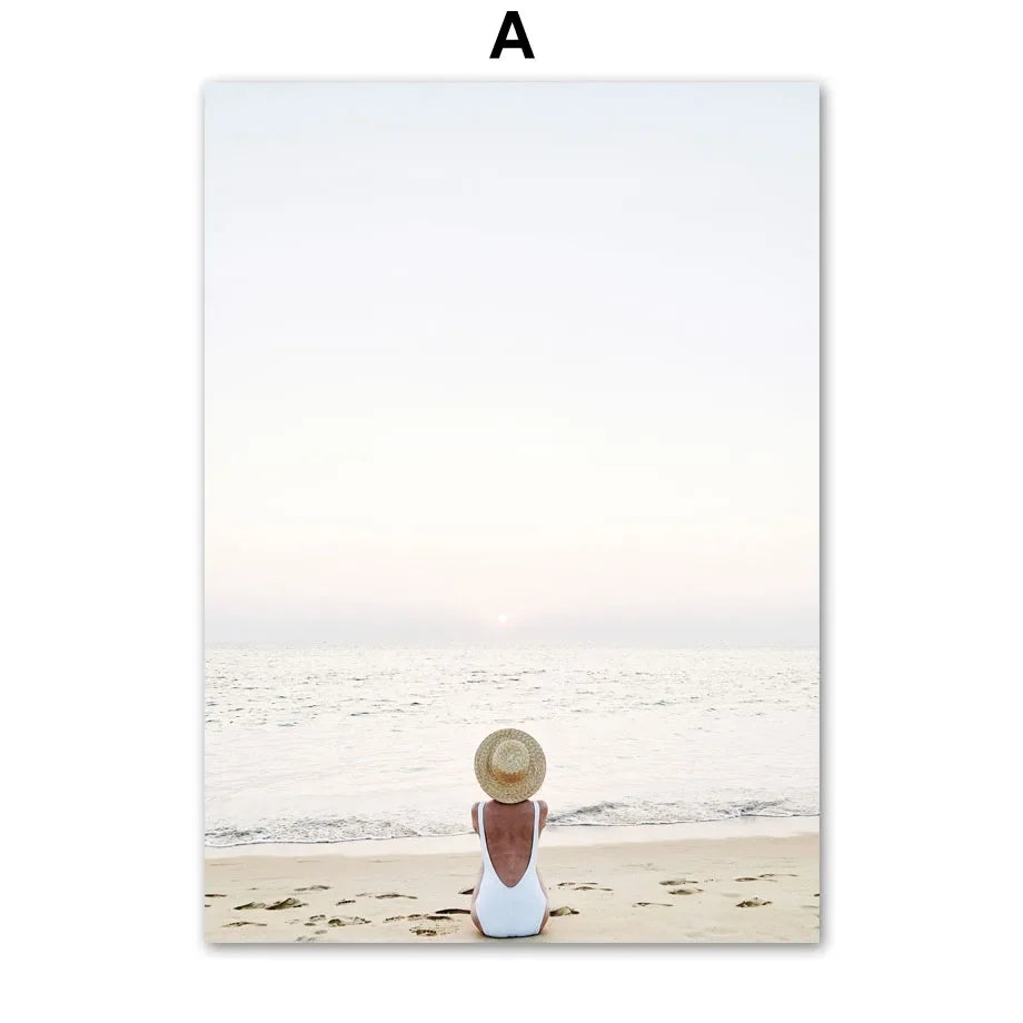 Minimalist Lifestyle Beach Landscape Wall Art Fine Art Canvas Prints Gallery Wall Pictures Of Calm For Living Room Scandinavian Home Decor 2024