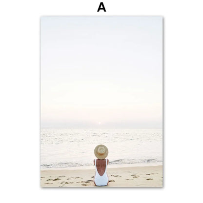 Minimalist Lifestyle Beach Landscape Wall Art Fine Art Canvas Prints Gallery Wall Pictures Of Calm For Living Room Scandinavian Home Decor 2024