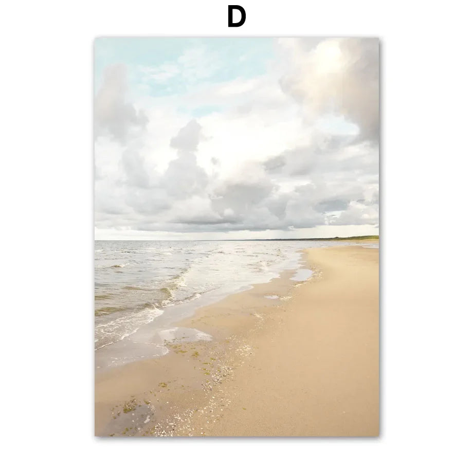 Minimalist Lifestyle Beach Landscape Wall Art Fine Art Canvas Prints Gallery Wall Pictures Of Calm For Living Room Scandinavian Home Decor 2024