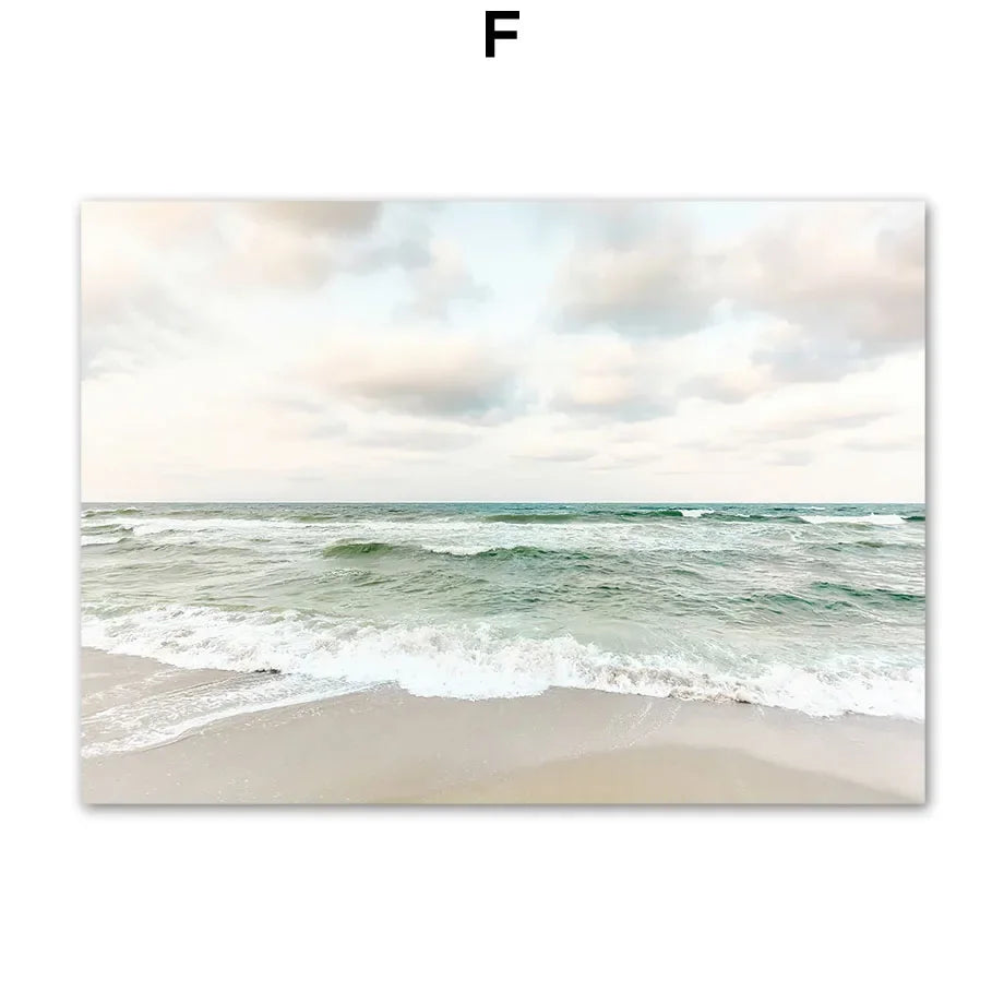 Minimalist Lifestyle Beach Landscape Wall Art Fine Art Canvas Prints Gallery Wall Pictures Of Calm For Living Room Scandinavian Home Decor 2024