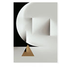 Minimalist Modern Aesthetics Abstract Geometric Wall Art Fine Art Canvas Prints Pictures For Modern Apartment Living Room Home Office Decor