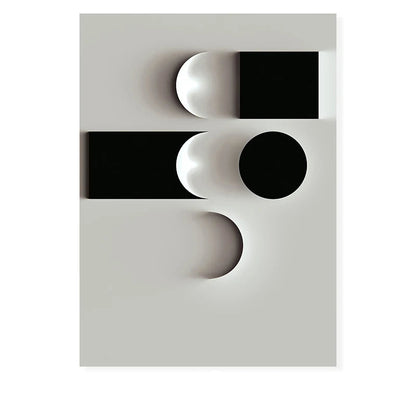 Minimalist Modern Aesthetics Abstract Geometric Wall Art Fine Art Canvas Prints Pictures For Modern Apartment Living Room Home Office Decor