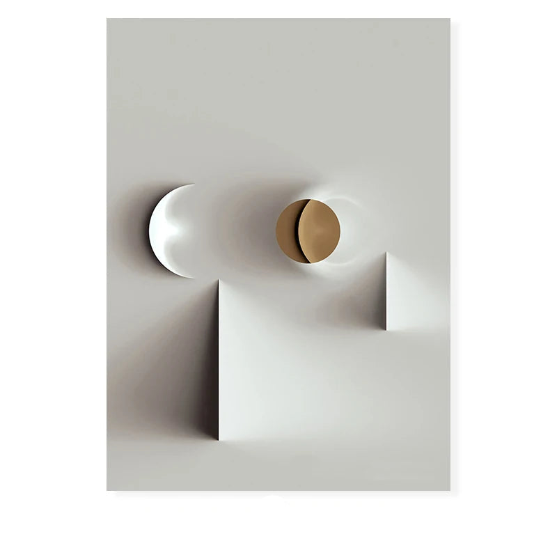 Minimalist Modern Aesthetics Abstract Geometric Wall Art Fine Art Canvas Prints Pictures For Modern Apartment Living Room Home Office Decor