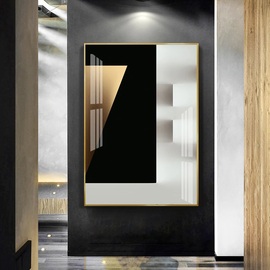 Minimalist Modern Aesthetics Abstract Geometric Wall Art Fine Art Canvas Prints Pictures For Modern Apartment Living Room Home Office Decor