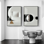 Minimalist Modern Aesthetics Abstract Geometric Wall Art Fine Art Canvas Prints Pictures For Modern Apartment Living Room Home Office Decor