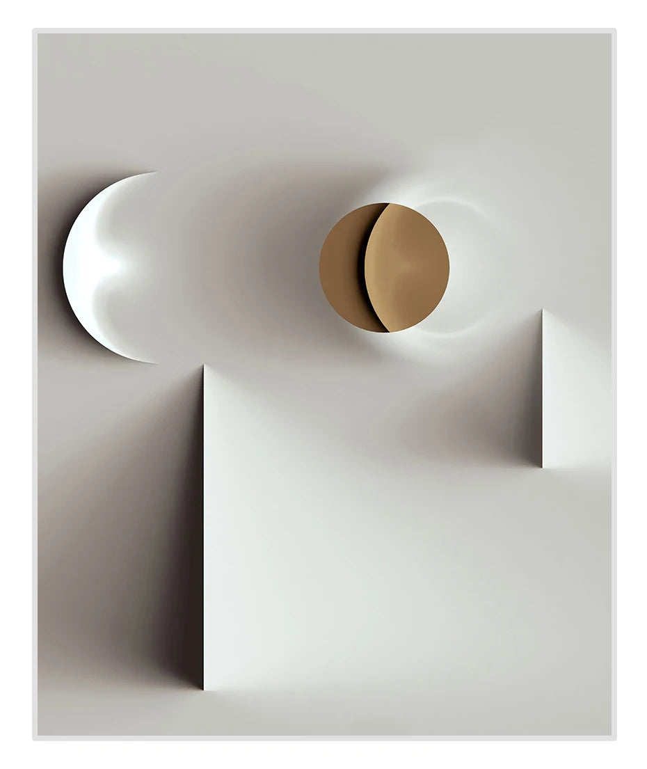 Minimalist Modern Aesthetics Abstract Geometric Wall Art Fine Art Canvas Prints Pictures For Modern Apartment Living Room Home Office Decor