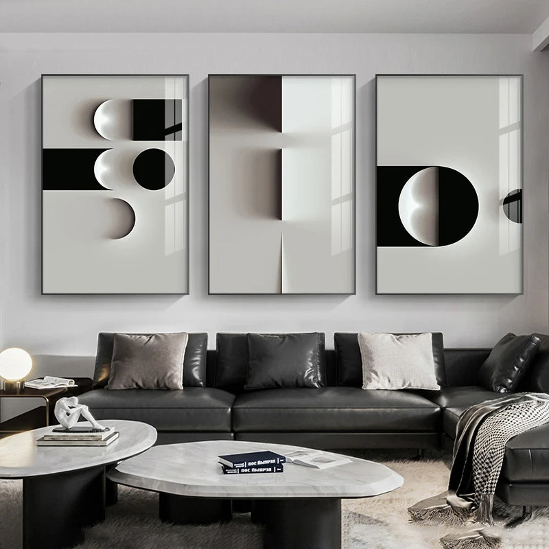 * Featured Sale * Minimalist Modern Aesthetics Abstract Geometric Wall Art Fine Art Canvas Prints Pictures For Modern Apartment Living Room Home Office Decor