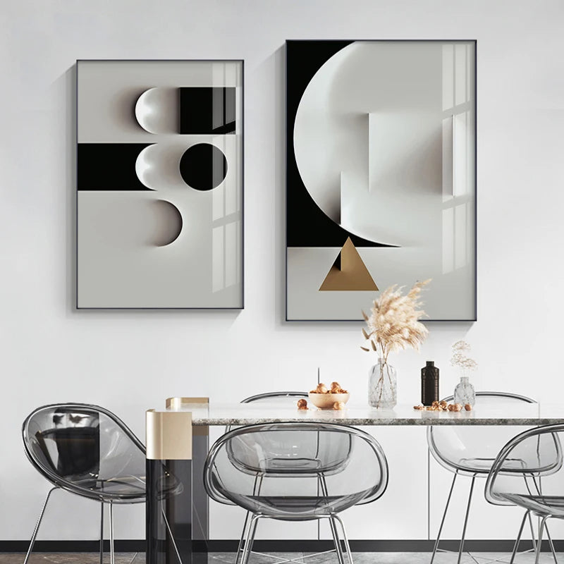 * Featured Sale * Minimalist Modern Aesthetics Abstract Geometric Wall Art Fine Art Canvas Prints Pictures For Modern Apartment Living Room Home Office Decor
