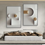 * Featured Sale * Minimalist Modern Aesthetics Abstract Geometric Wall Art Fine Art Canvas Prints Pictures For Modern Apartment Living Room Home Office Decor