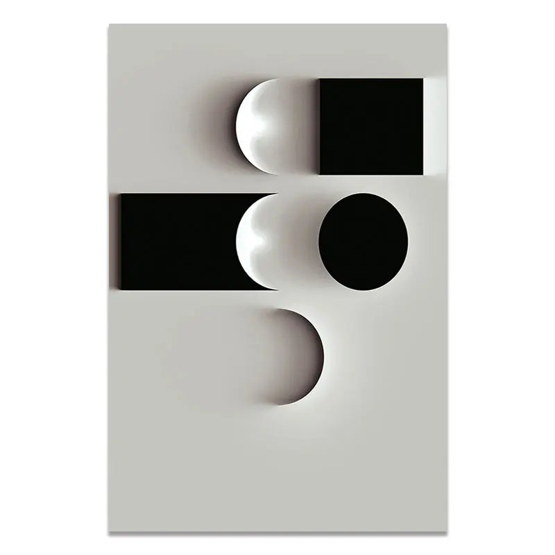 Minimalist Modern Aesthetics Abstract Geometric Wall Art Fine Art Canvas Prints Pictures For Modern Apartment Living Room Home Office Decor
