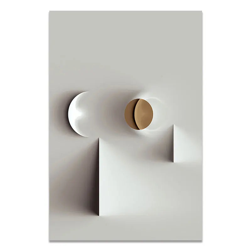 Minimalist Modern Aesthetics Abstract Geometric Wall Art Fine Art Canvas Prints Pictures For Modern Apartment Living Room Home Office Decor
