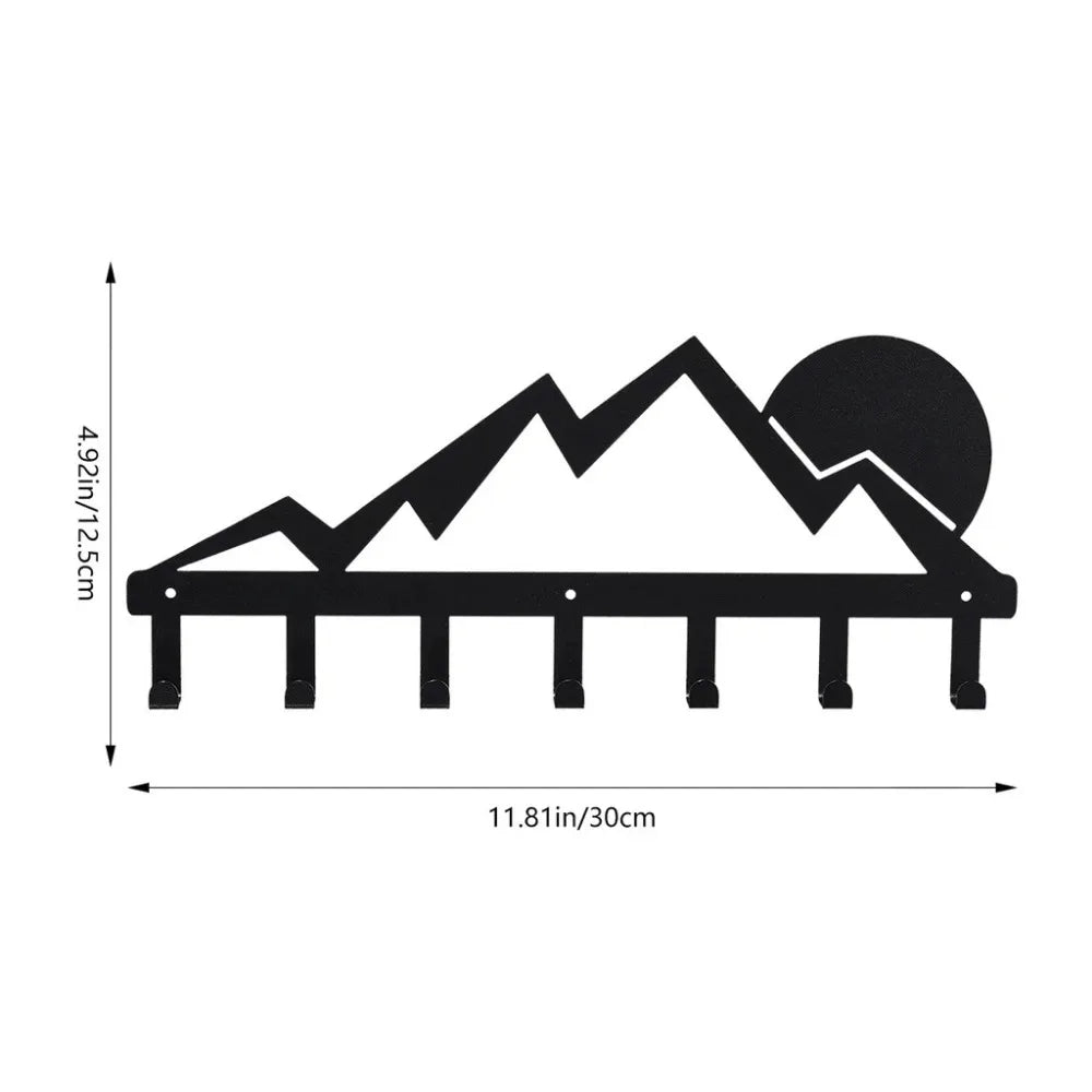 Minimalist Mountains Geometric Metal Art 3d Crafted Iron Wall Hanging Decoration For Living Room Dining Room Nordic Home Decor