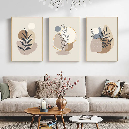 Minimalist Natural Still Life Wall Art Fine Art Canvas Prints Neutral Color Nordic Pictures For Living Room Dining Room Bedroom Art Decor