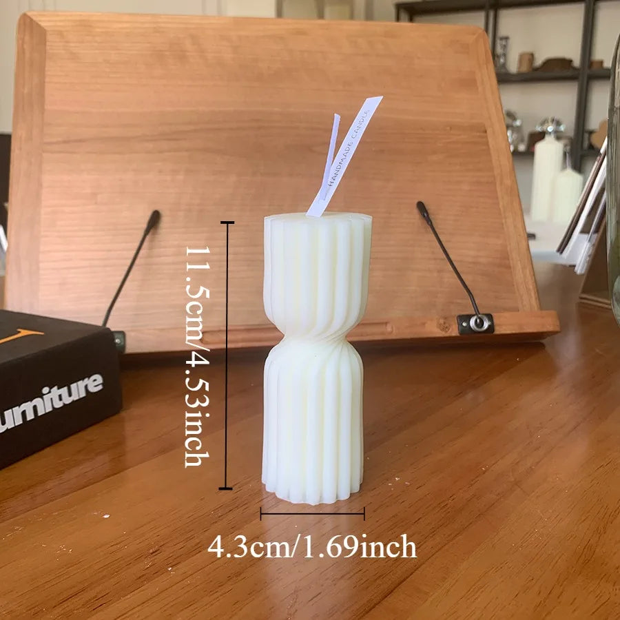 Minimalist Neutral Color Smokeless Nordic Candles For Living Room Coffee Table Mantelpiece Decor For Scandinavian Inspired Interiors