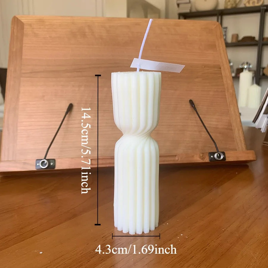 Minimalist Neutral Color Smokeless Nordic Candles For Living Room Coffee Table Mantelpiece Decor For Scandinavian Inspired Interiors