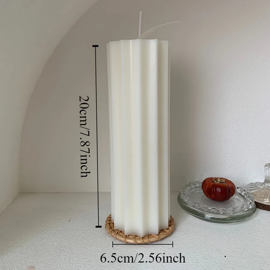Minimalist Neutral Color Smokeless Nordic Candles For Living Room Coffee Table Mantelpiece Decor For Scandinavian Inspired Interiors