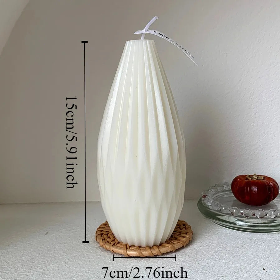 Minimalist Neutral Color Smokeless Nordic Candles For Living Room Coffee Table Mantelpiece Decor For Scandinavian Inspired Interiors