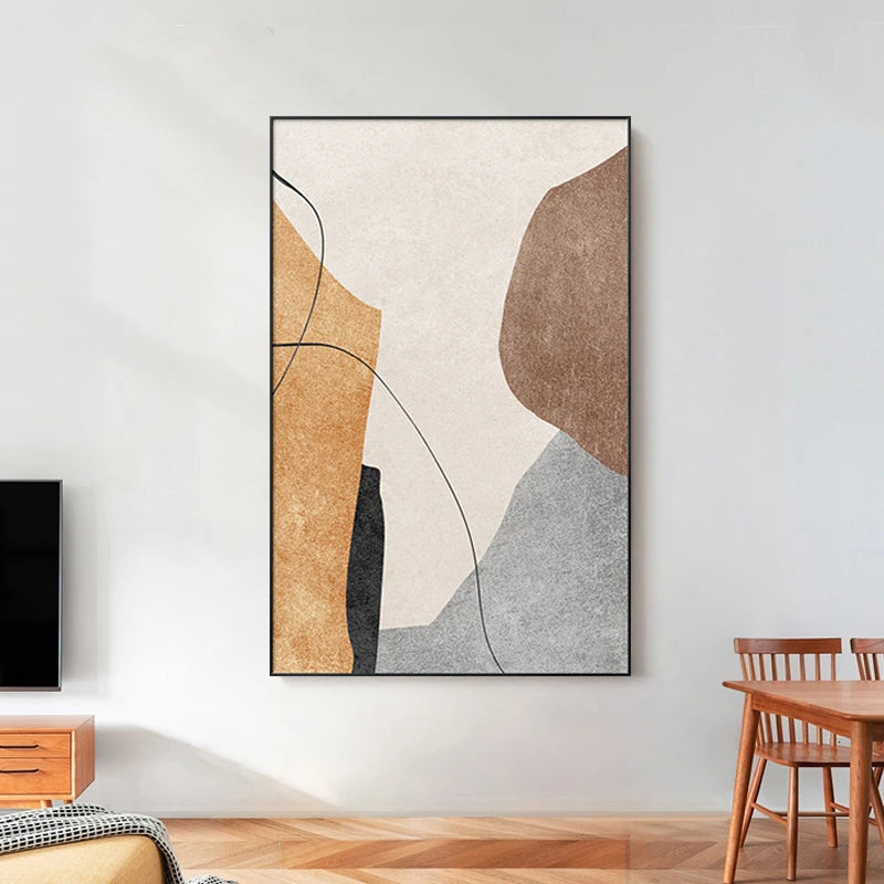 Minimalist Neutral Tones Scandinavian Abstract Wall Art Fine Art Canvas Prints Pictures For Modern Apartment Living Room Home Office Art Decor 2025