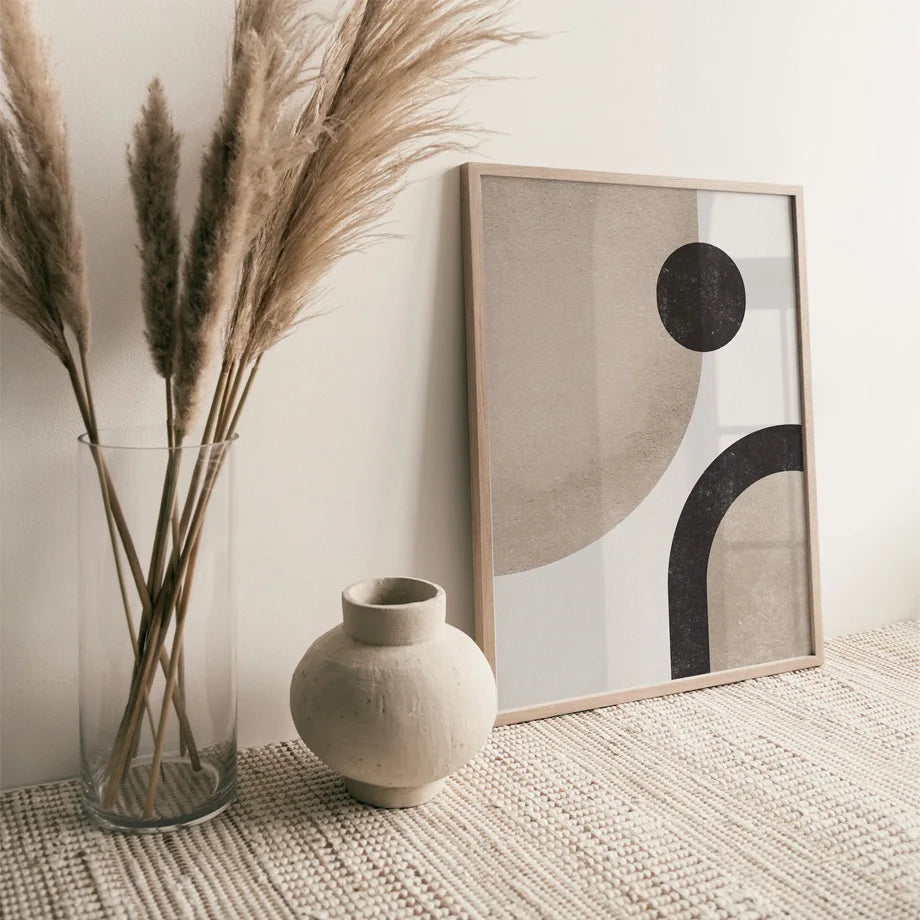 Minimalist Nordic Geometric Abstract Still Life Wall Art Fine Art Canvas Prints Neutral Color Pictures For Modern Living Room Bedroom Art Decor