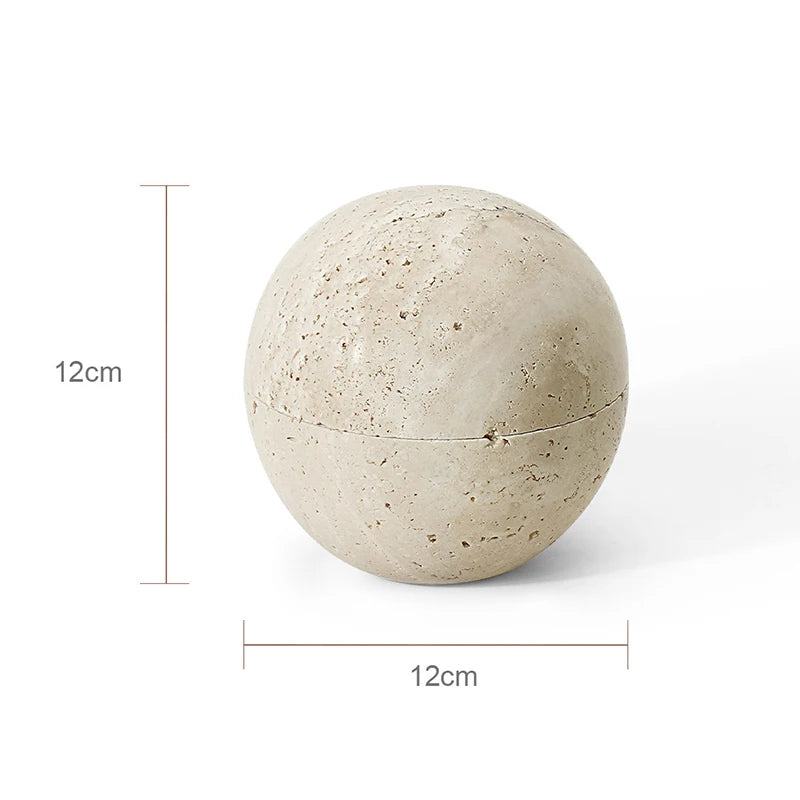 Concrete ball with dimensions on a white background