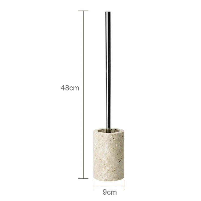 Bathroom brush holder with measurements on a white background