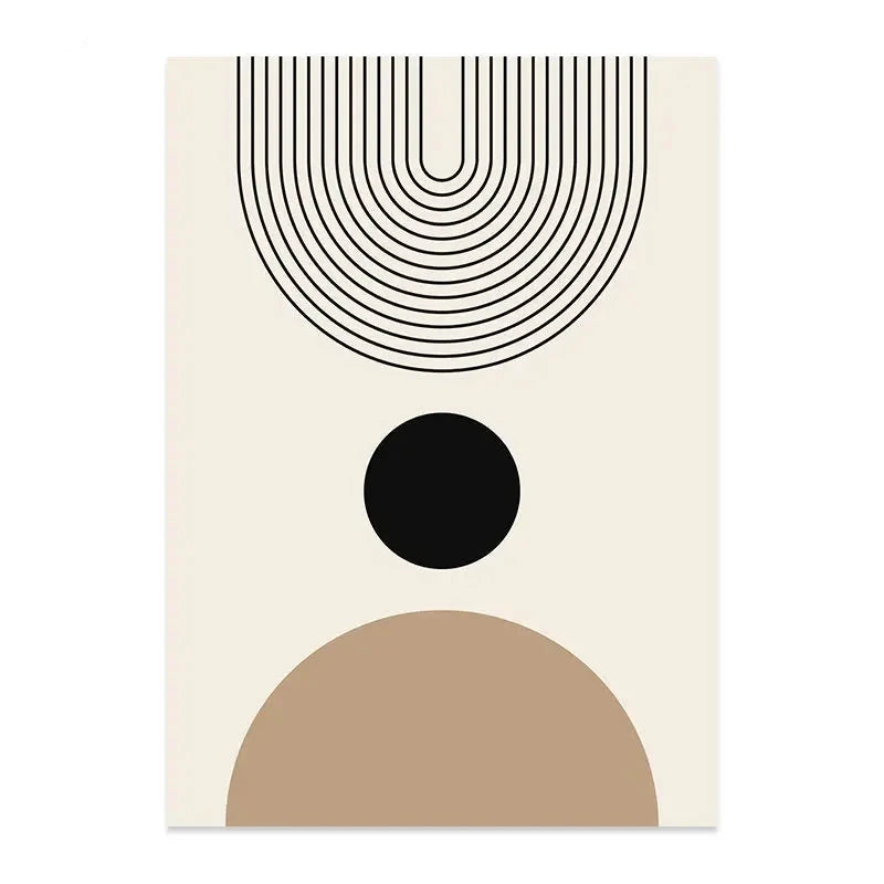 Minimalist Sun Moon Line Art Wall Art Fine Art Canvas Prints Neutral Color Gallery Wall Pictures For Modern Living Room Scandinavian Home Decor 2024