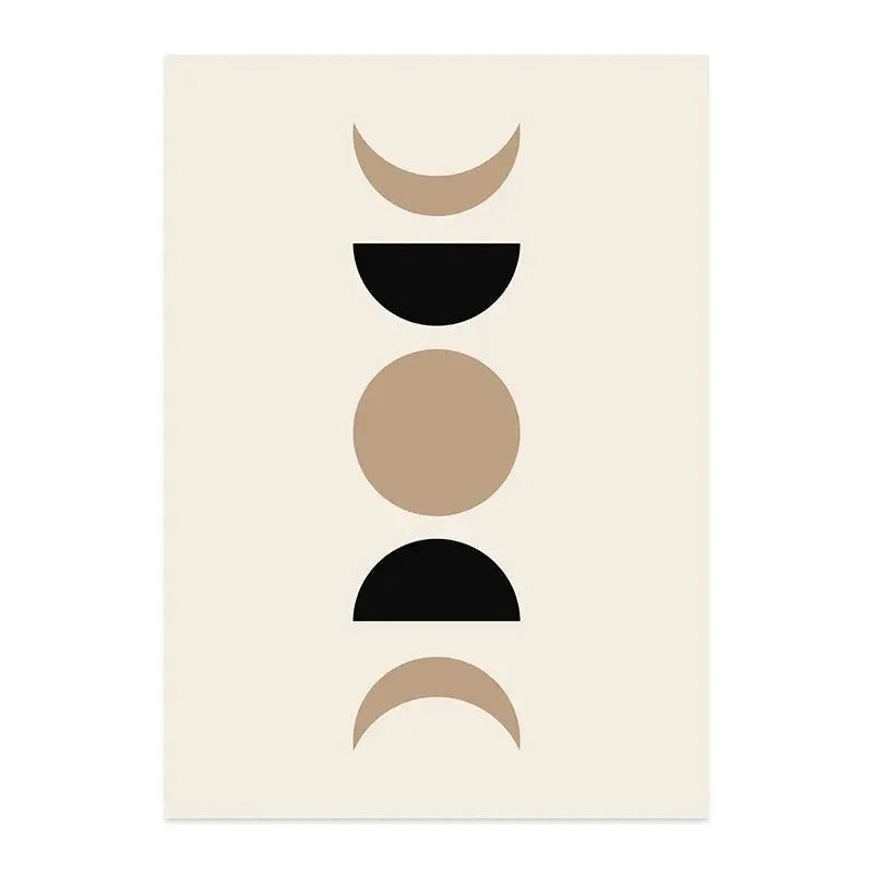 Minimalist Sun Moon Line Art Wall Art Fine Art Canvas Prints Neutral Color Gallery Wall Pictures For Modern Living Room Scandinavian Home Decor 2024