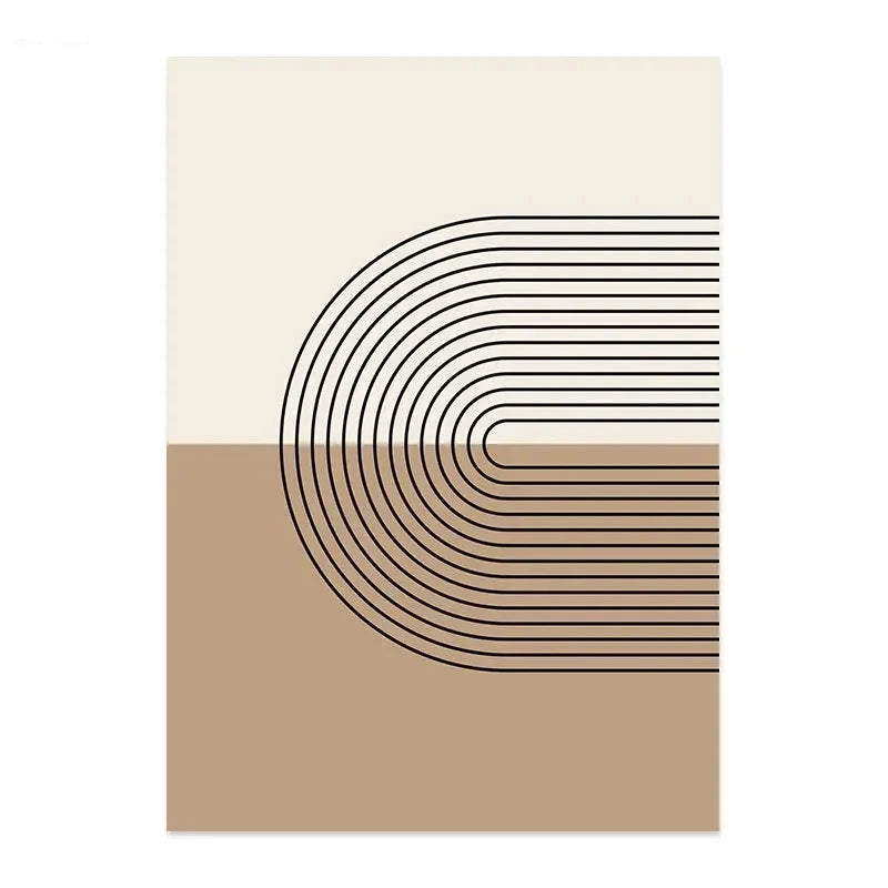 Minimalist Sun Moon Line Art Wall Art Fine Art Canvas Prints Neutral Color Gallery Wall Pictures For Modern Living Room Scandinavian Home Decor 2024