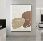 Minimalist Zen Pebbles Abstract Wall Art Fine Art Canvas Prints Pictures For Modern Apartment Foyer Living Room Entryway Home Decor
