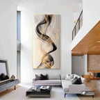 Modern Abstract Flowing Flame Dance Wall Art Fine Art Canvas Print Picture For Living Room Dining Room Modern Entranceway Art Decor