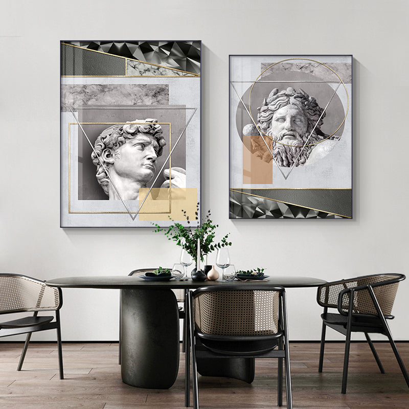 Modern Abstract Geometry Renaissance Wall Art Fine Art Canvas Prints Pictures For Living Room Dining Room Home Office Art Decor
