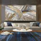 Modern Abstract Gray Beige Golden Wall Art Fine Art Canvas Prints Picture For Luxury Living Room Bedroom Art For Contemporary Interiors