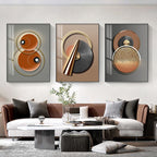 Modern Aesthetics Abstract Cosmic Geometry Wall Art Fine Art Canvas Prints Trendy Pictures For Boutique Hotel Urban Apartment Decor