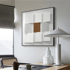 Modern Architectural Abstract 3D Effect Wall Art Fine Art Canvas Print Pictures For Living Room Bedroom Contemporary Home Decor