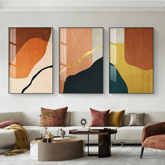 Modern Color Palette Nordic Abstract Wall Art Fine Art Canvas Prints Pictures For Living Room Bedroom Home Office Hotel Room Art Decor