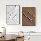 Modern Minimalist Urban Architectural Wall Art Fine Art Canvas Prints Black Grey Terracotta Thick Brush Abstract Pictures For Home Office Decor