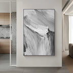 Modern Minimalist Urban Architectural Wall Art Fine Art Canvas Prints Black Grey Terracotta Thick Brush Abstract Pictures For Home Office Decor