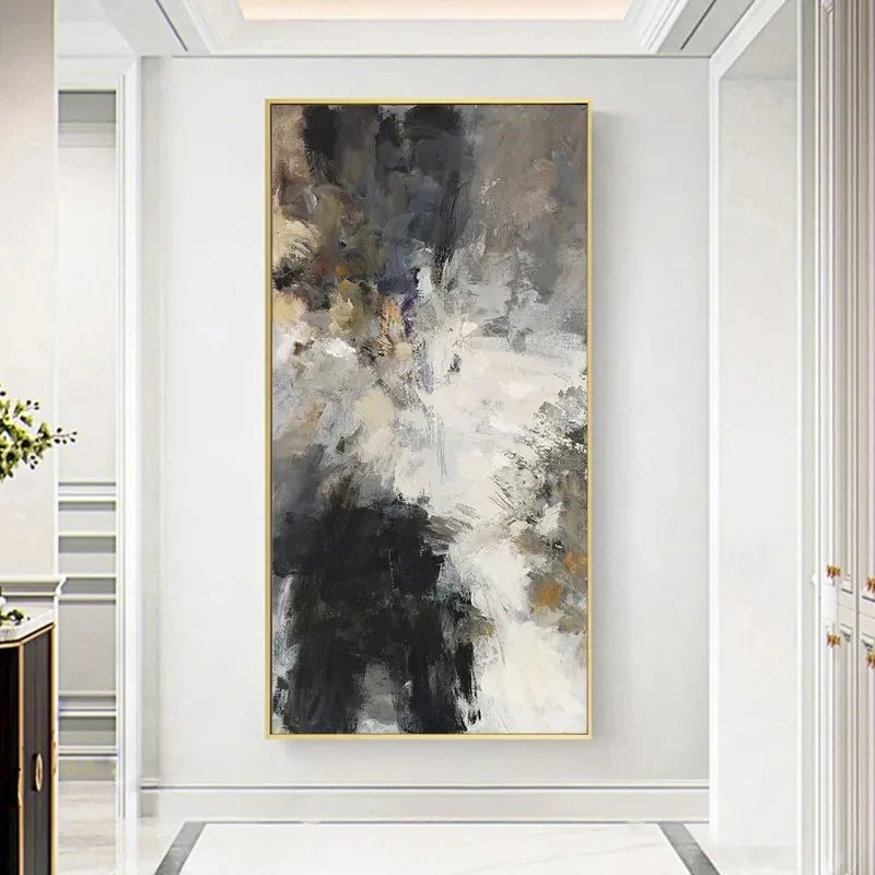 * Featured Sale * Urban Abstract Wall Art Neutral Colors Black Fine Art Canvas Prints Contemporary Pictures For Modern Home Office Interior Decor