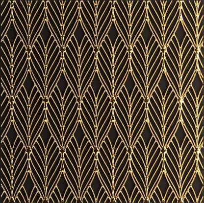 Modern Abstract Aesthetics Black Golden Geometric Wall Art Fine Art Canvas Prints Square Format Pictures For Living Room Home and Office Art Decor