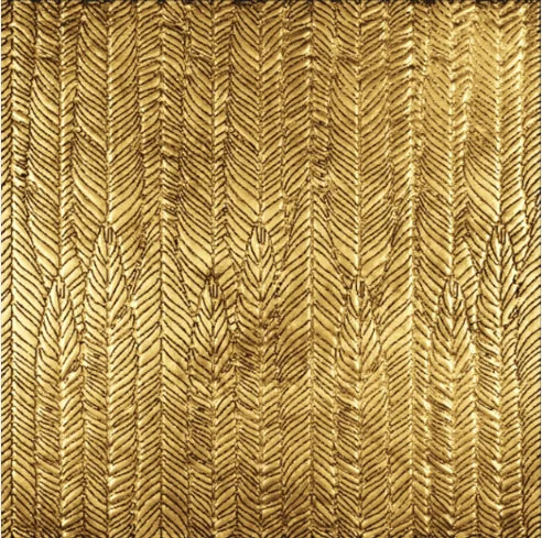 Textured gold fabric pattern