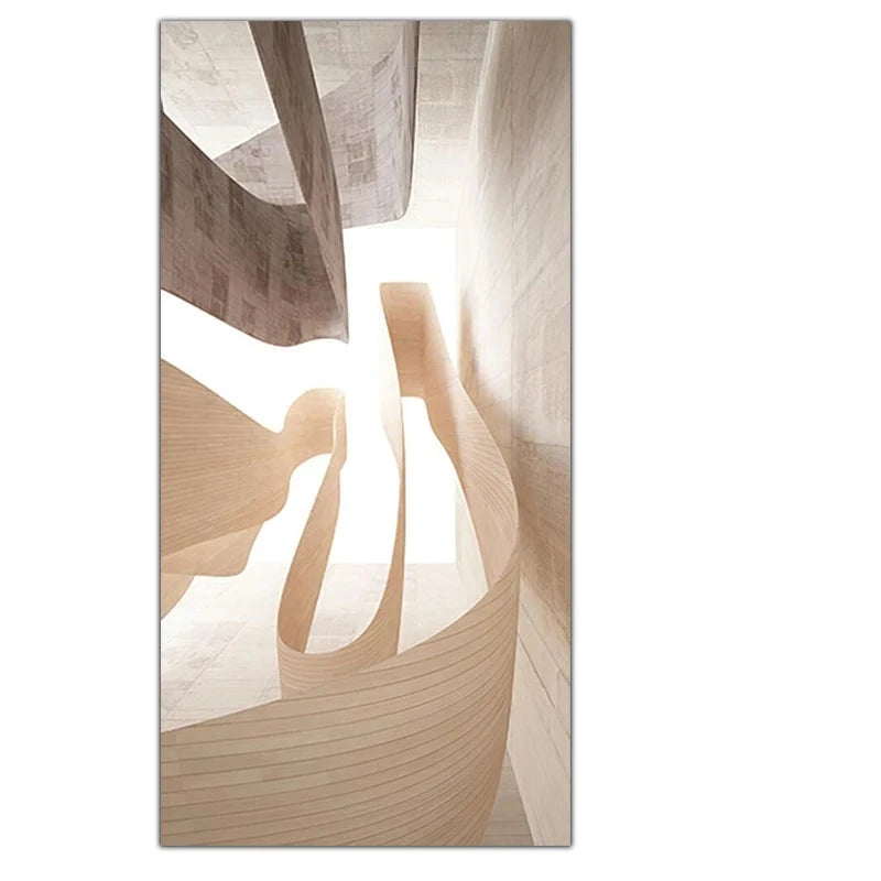 Modern Abstract Architectural Sunrise Wall Art Fine Art Canvas Prints Pictures For Contemporary Loft Apartment Home Office Foyer Art Decor