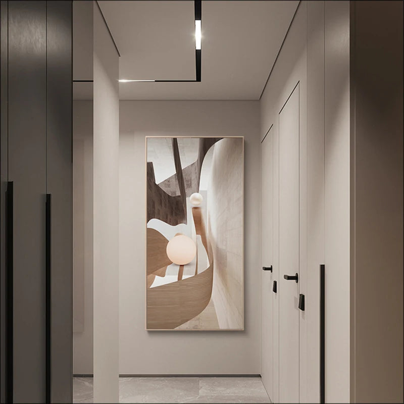 Modern Abstract Architectural Sunrise Wall Art Fine Art Canvas Prints Pictures For Contemporary Loft Apartment Home Office Foyer Art Decor